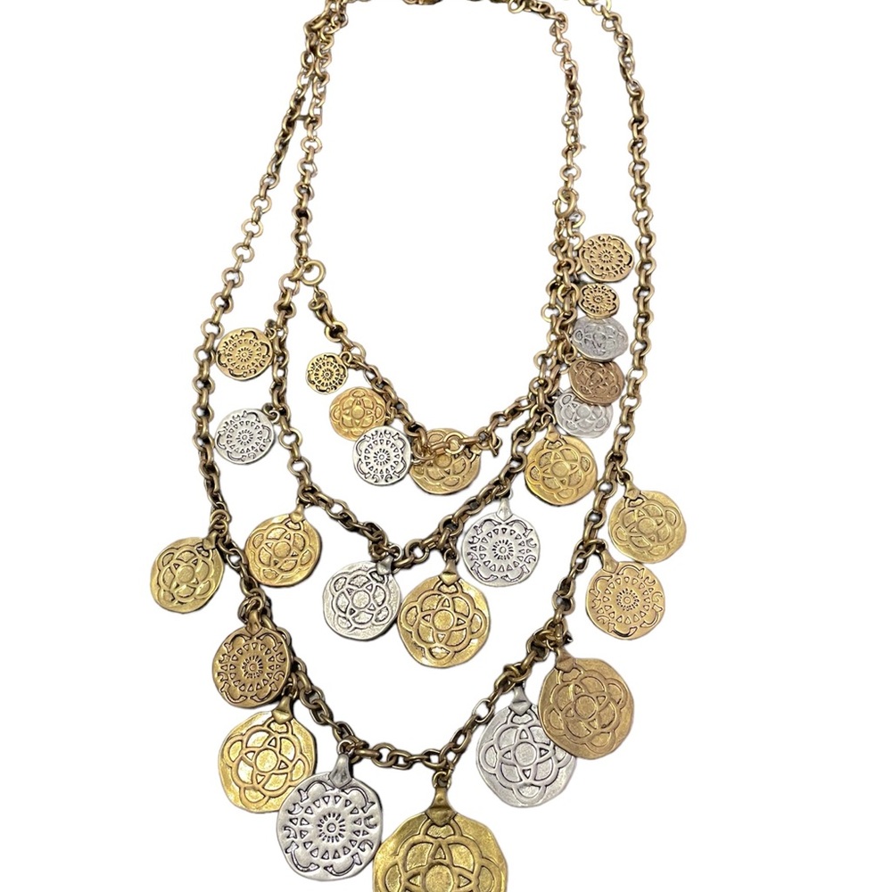 CAbi Gold and Silver Multi-Layered Necklace